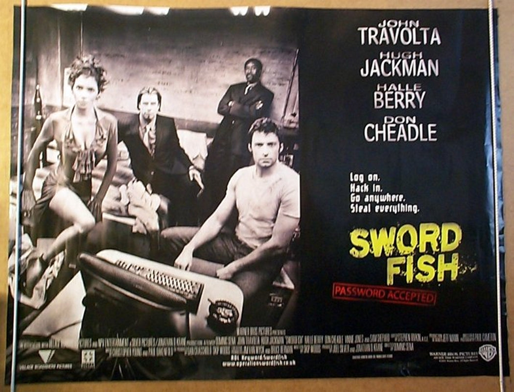 Swordfish Original Quad Movie Poster