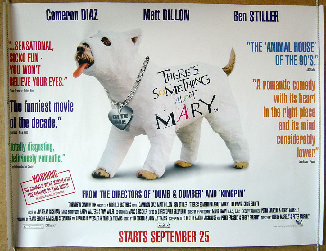 There's Something About Mary Original Quad Movie Poster