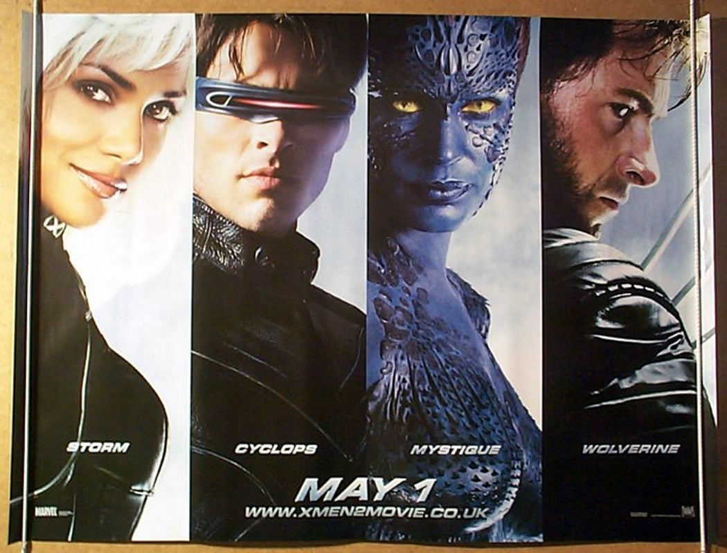 X-Men 2 (Teaser Characters Version 1) Original Quad Movie Poster