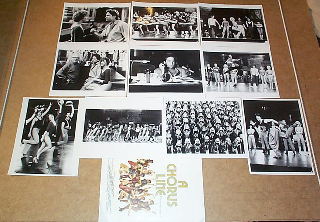 A Chorus Line 10 Original Black And White Press Stills + Synopsis Leaflet