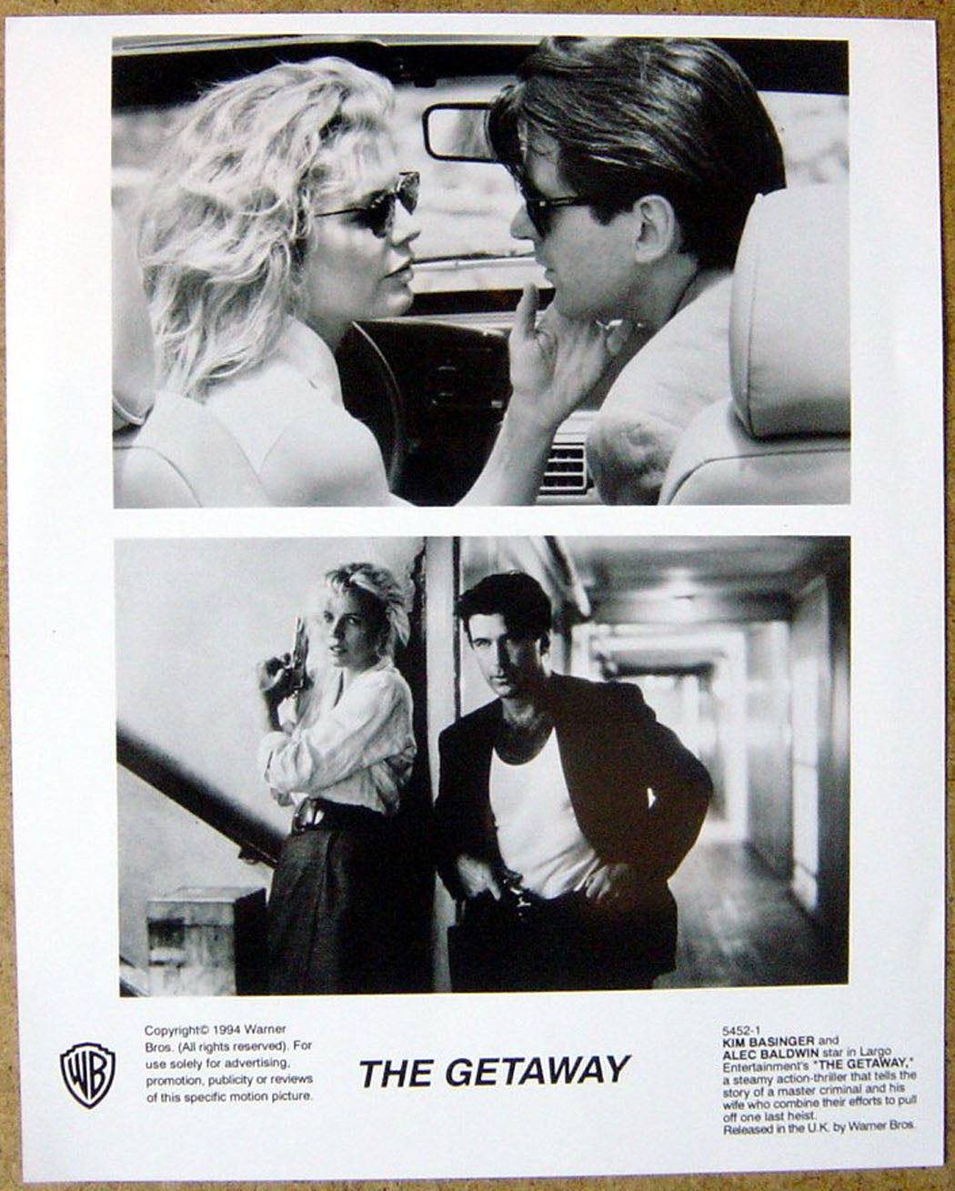 The Getaway Original Black And White Press Still
