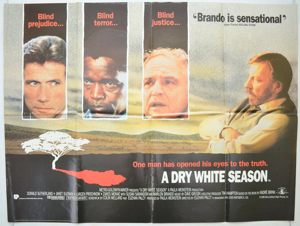 A Dry White Season Original Quad Poster - Film Poster - Movie Poster