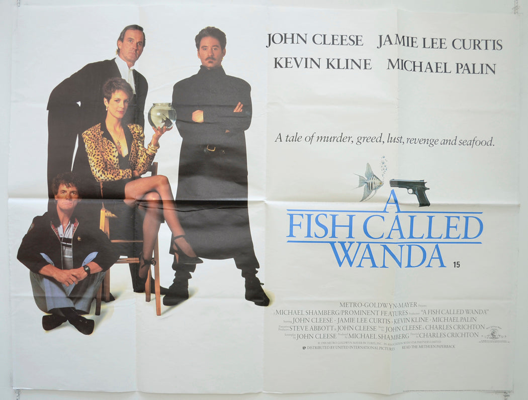 A Fish Called Wanda Original British Quad Poster - Film Poster - Movie Poster