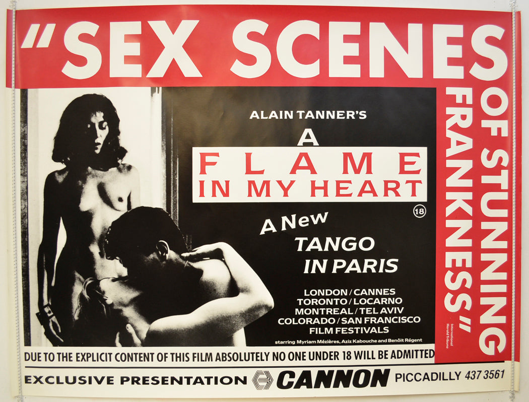 A Flame In My Heart (a.k.a Une flamme dans mon coeur) Original Quad Poster - Film Poster - Movie Poster