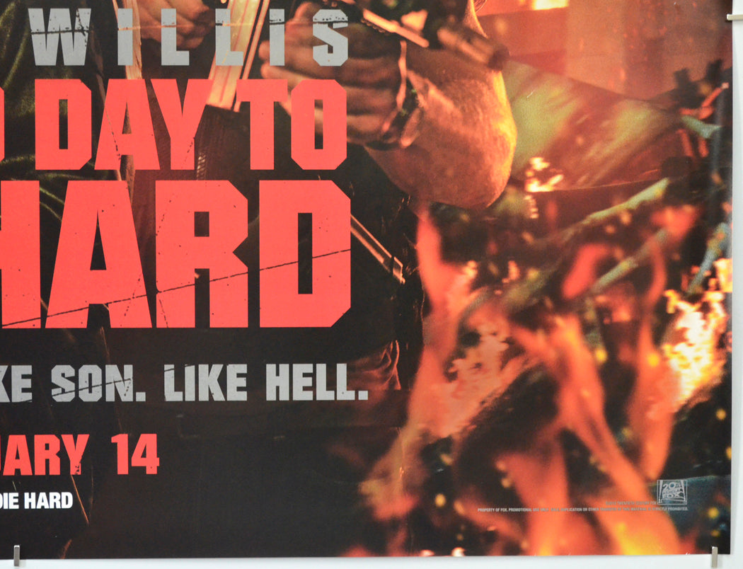A GOOD DAY TO DIE HARD (Bottom Right) Cinema Quad Movie Poster