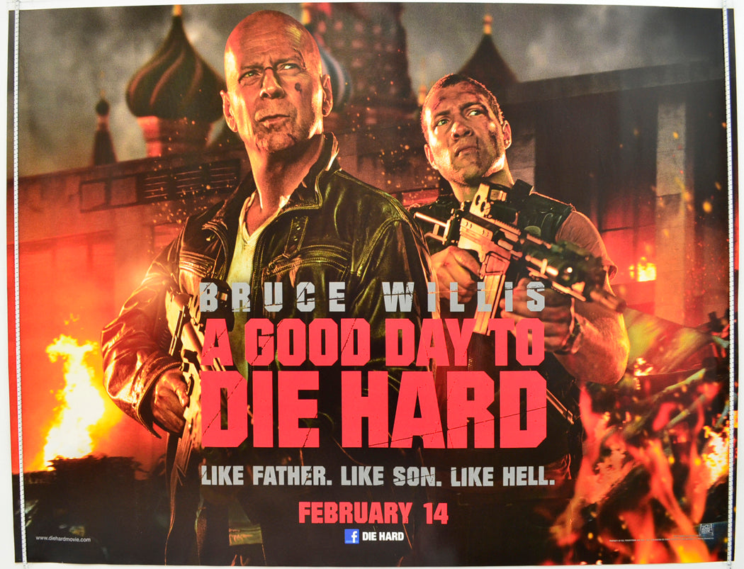 A Good Day To Die Hard (Teaser / Advance Version) Original Quad Poster - Film Poster - Movie Poster