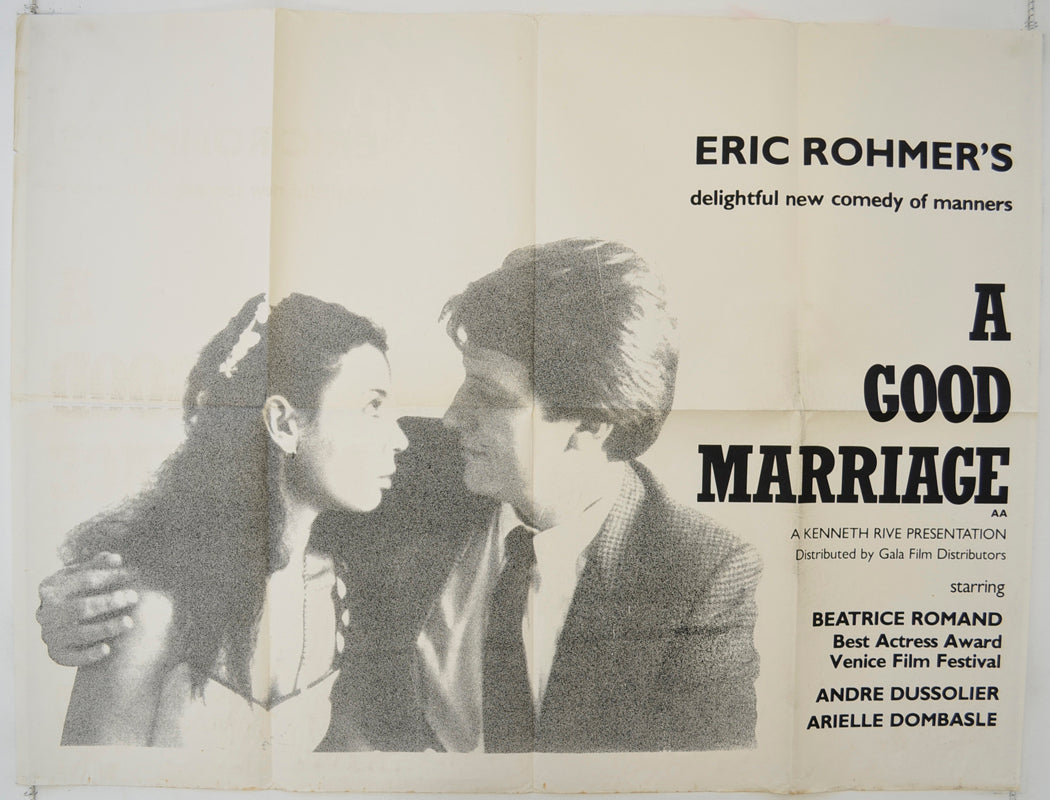 A Good Marriage (a.k.a. Le beau mariage) Original Quad Poster - Film Poster - Movie Poster