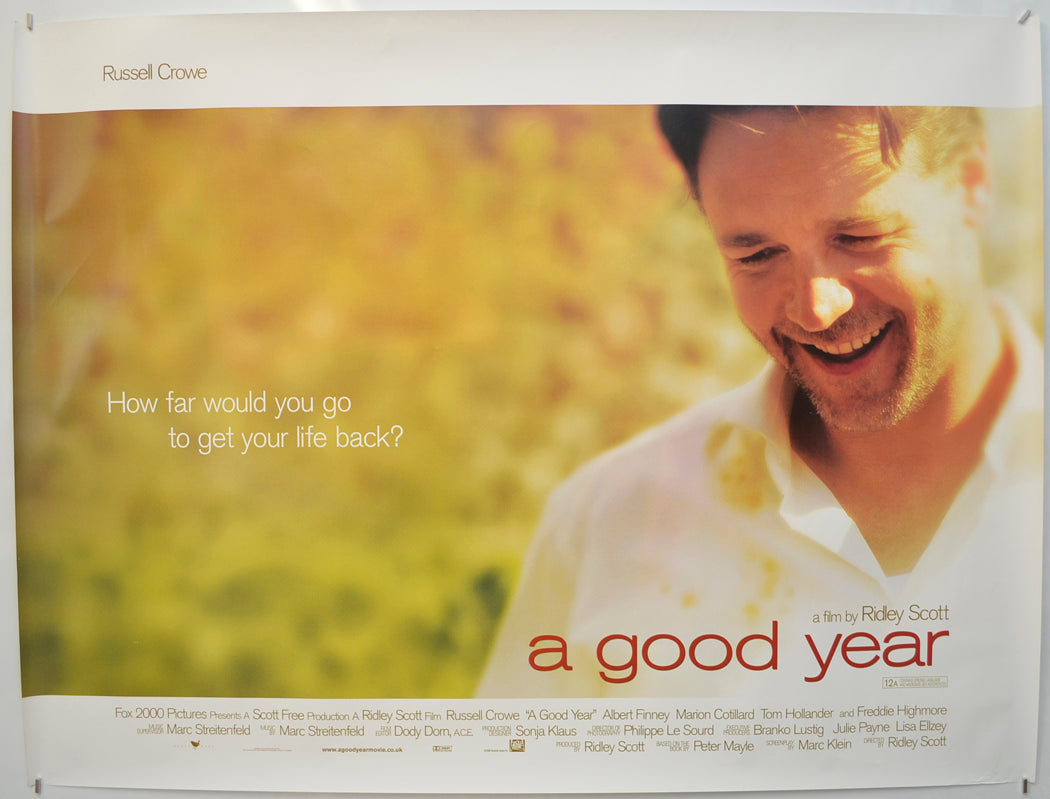 A Good Year Original Quad Poster - Film Poster - Movie Poster