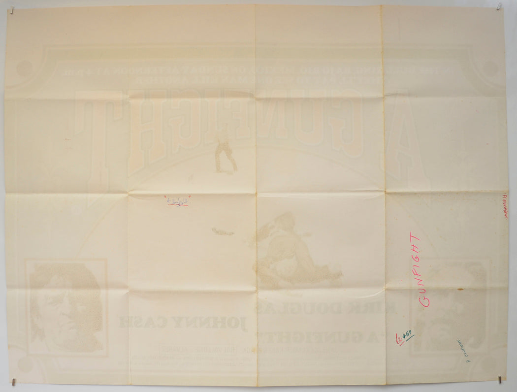 A GUNFIGHT (Back) Cinema Quad Movie Poster