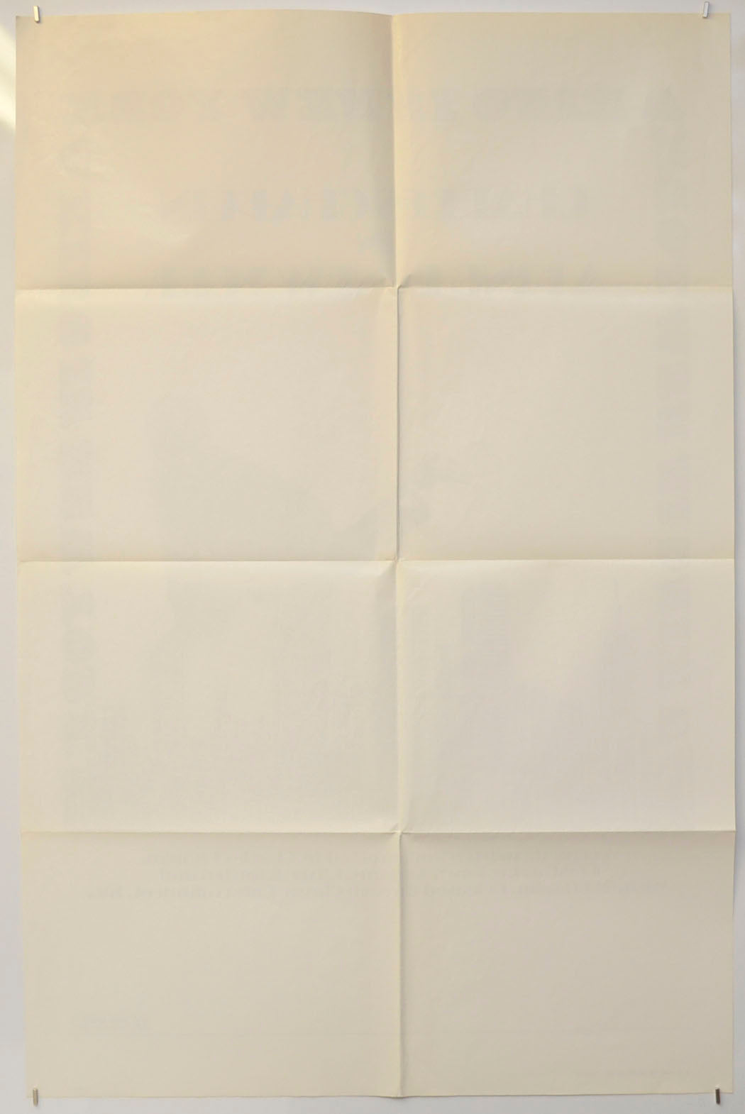 A KING IN NEW YORK (Back) Cinema One Sheet Movie Poster