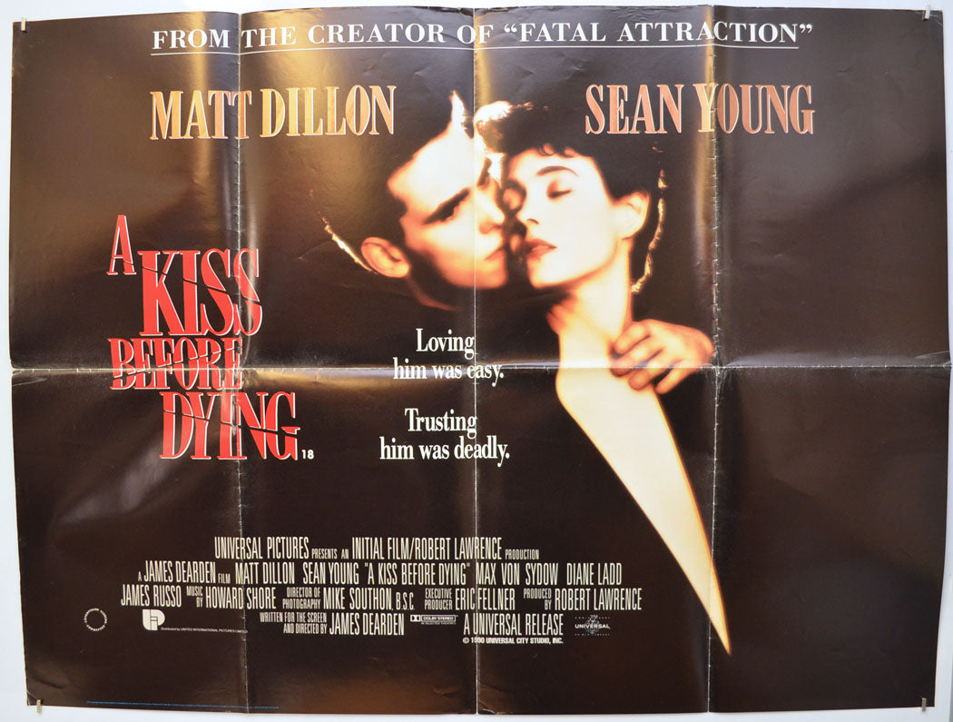 A Kiss Before Dying Original Quad Poster - Film Poster - Movie Poster