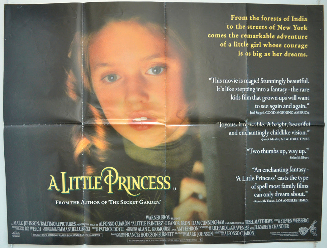 A Little Princess (Reviews Version) Original Quad Poster - Film Poster - Movie Poster