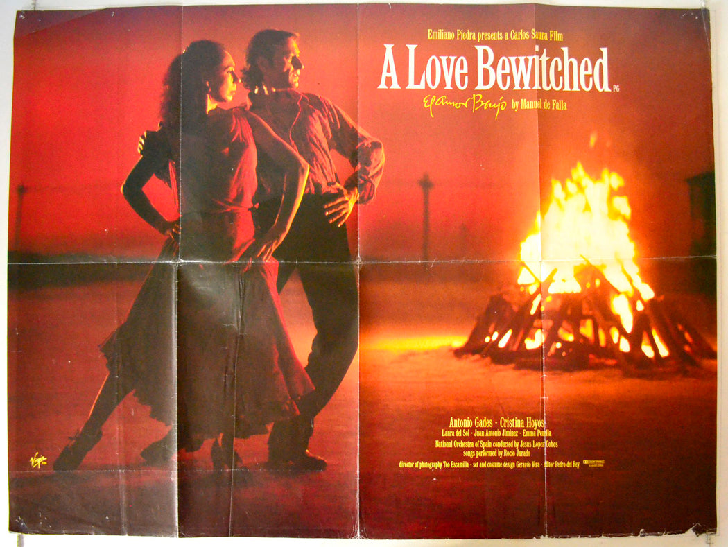 A Love Bewitched (a.k.a. El amor brujo) Original British Quad Poster - Film Poster - Movie Poster