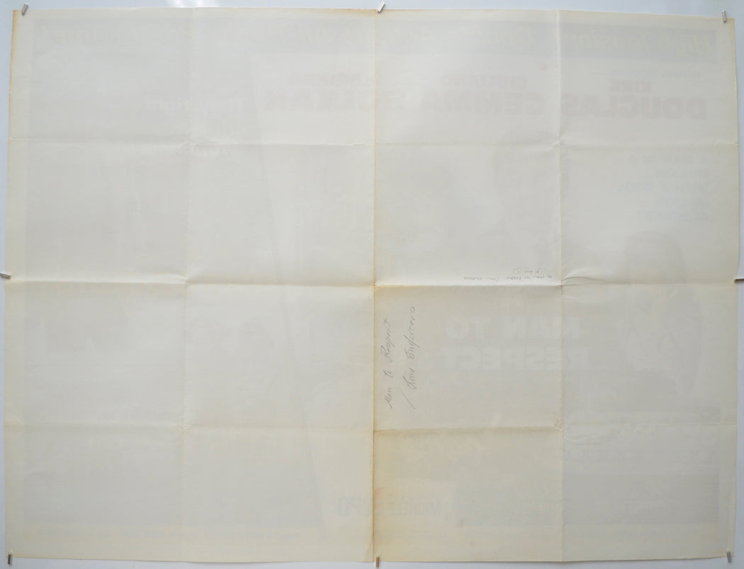 A MAN TO RESPECT / THE LAW ENFORCERS (Back) Cinema Quad Movie Poster