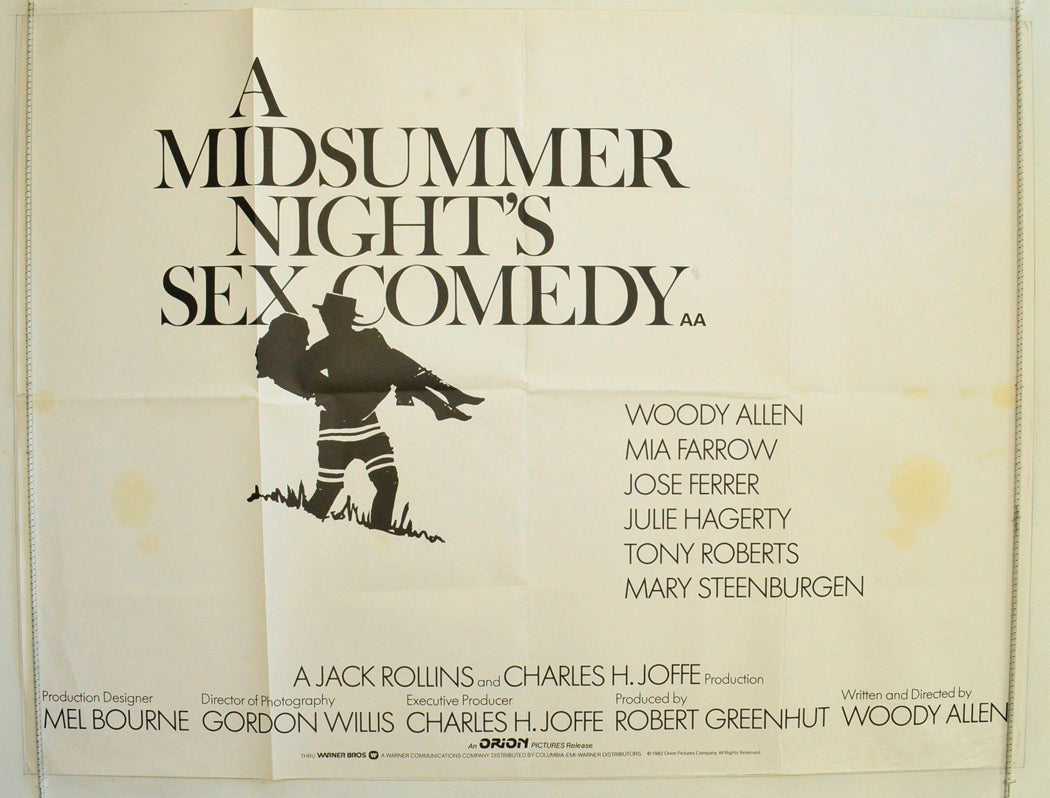A Midsummer Night's Sex Comedy Original British Quad Poster - Film Poster - Movie Poster