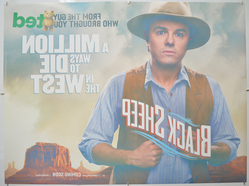 A MILLION WAYS TO DIE IN THE WEST (Back) Cinema Quad Movie Poster