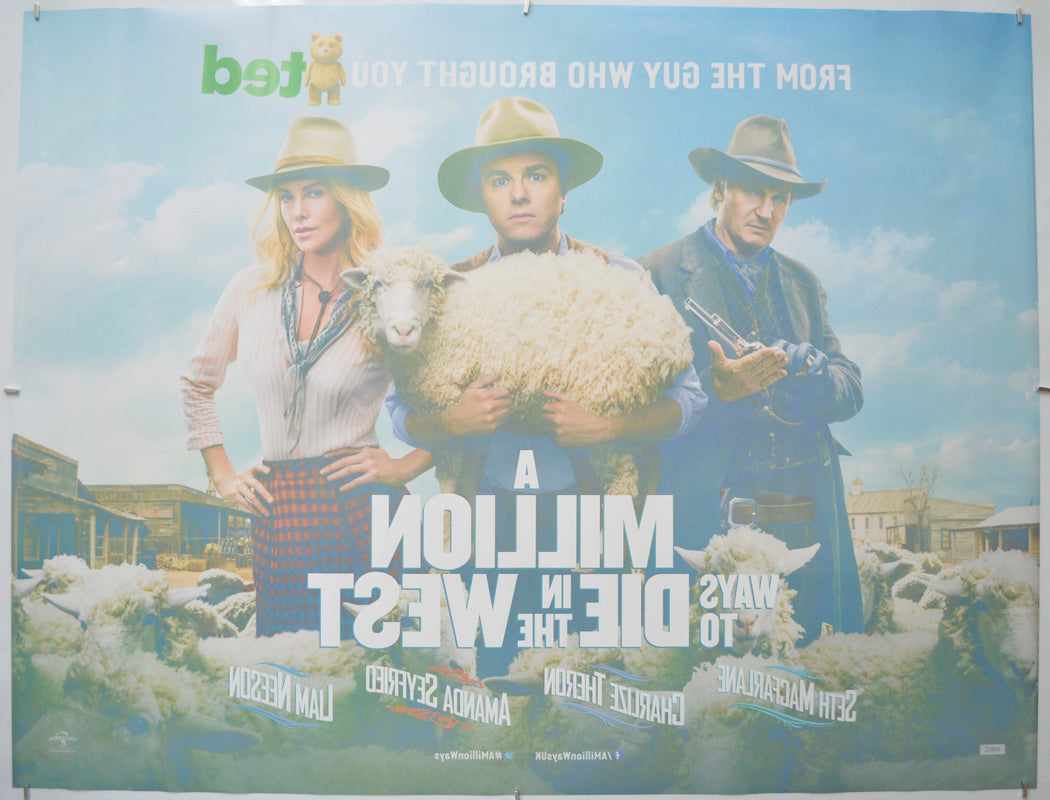 A MILLION WAYS TO DIE IN THE WEST (Back) Cinema Quad Movie Poster