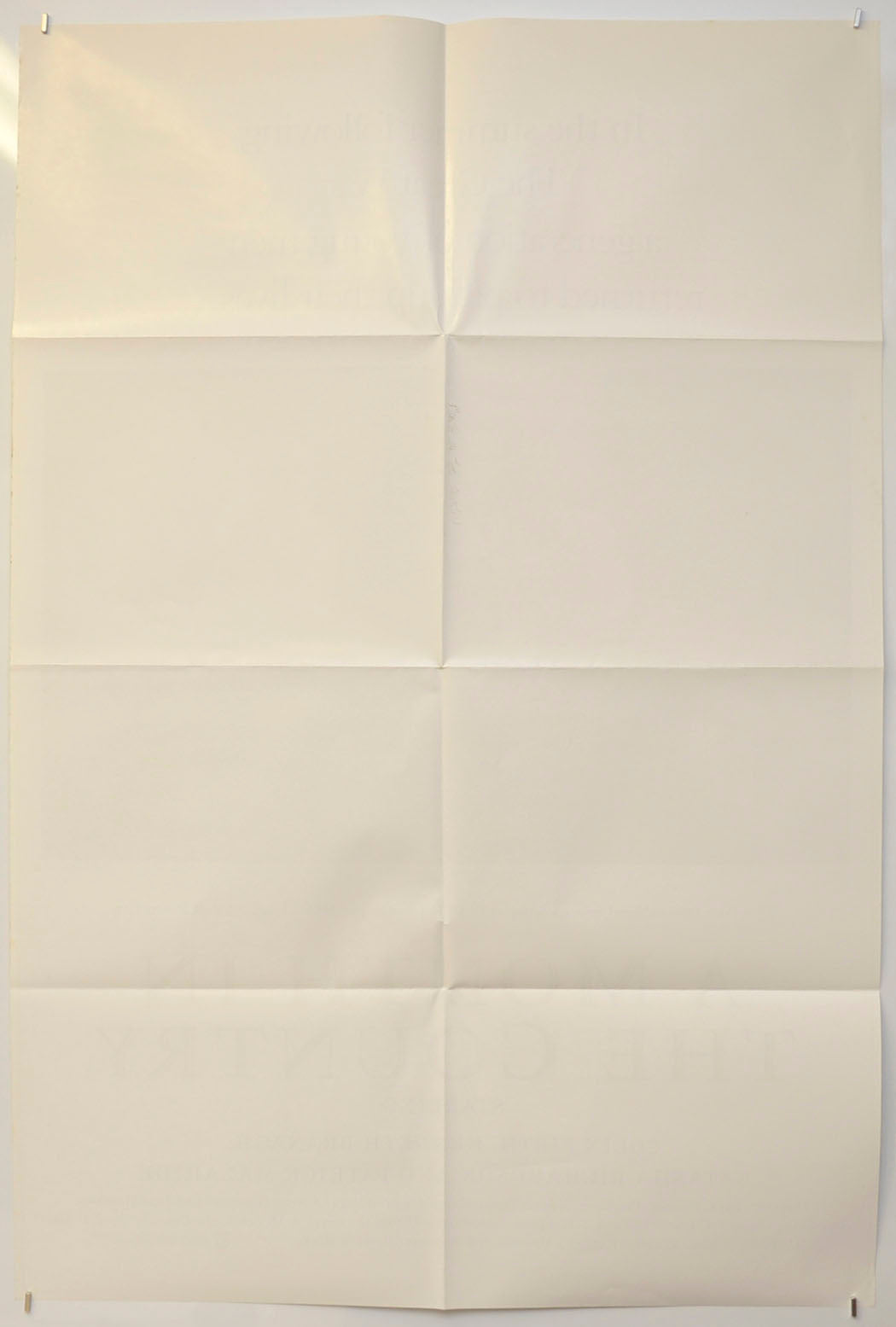 A MONTH IN THE COUNTRY (Back) Cinema One Sheet Movie Poster