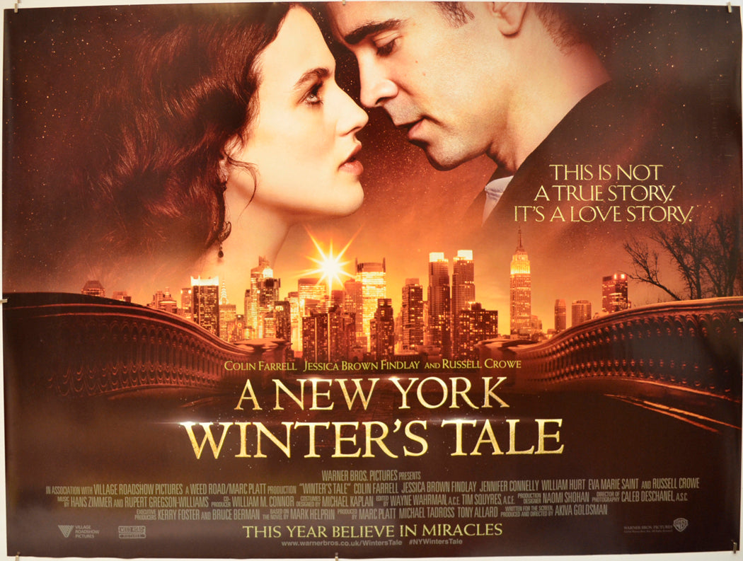 A New York Winter's Tale Original Quad Poster - Film Poster - Movie Poster