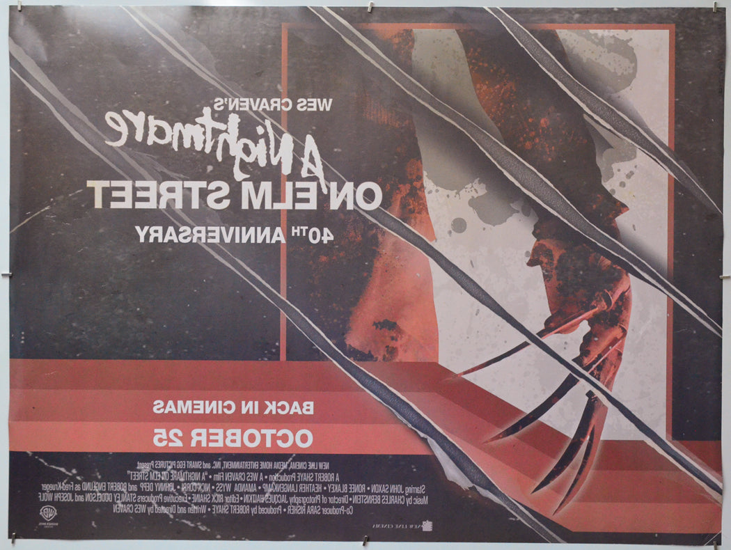 A Nightmare On Elm Street (Back) Cinema Quad Movie Poster