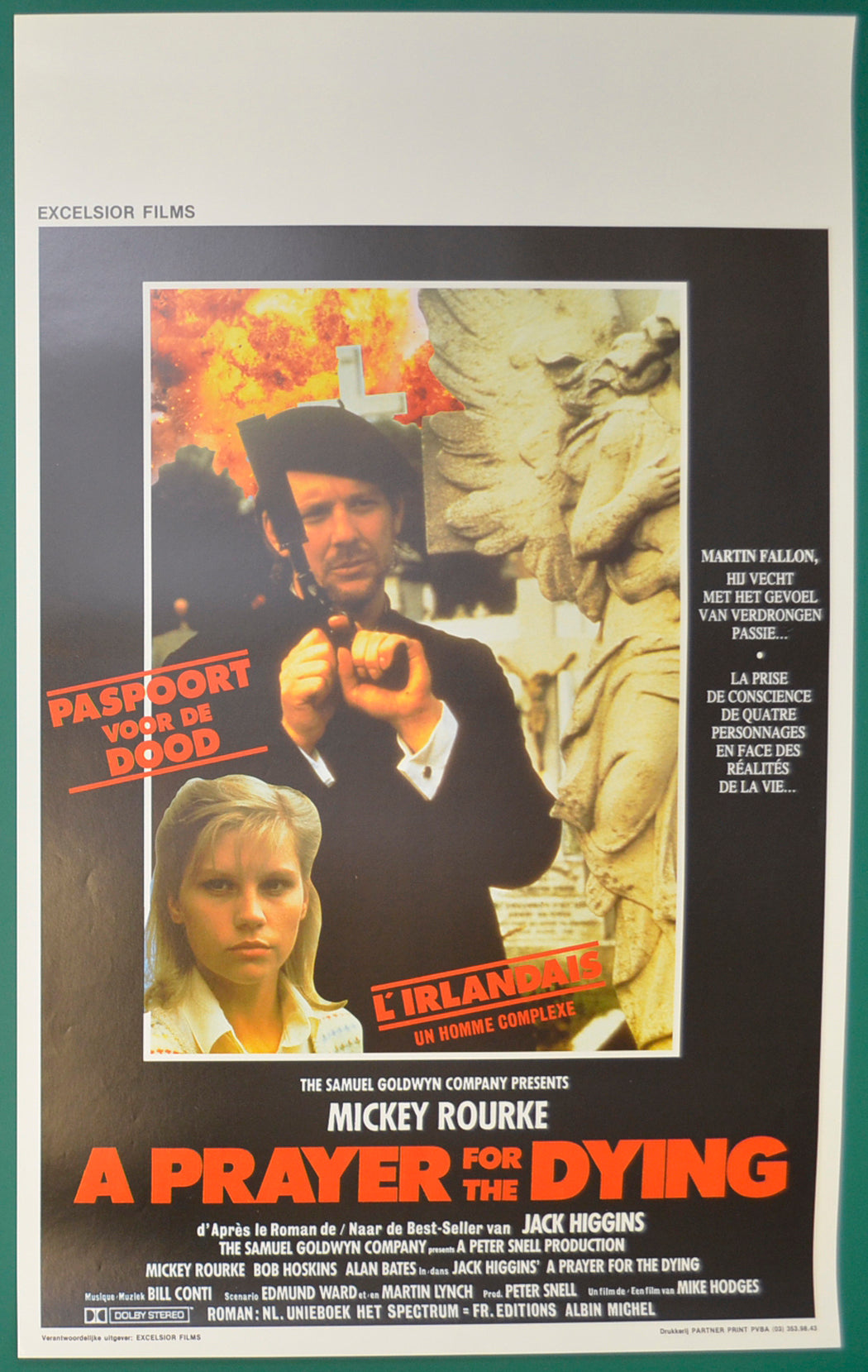 A Prayer For The Dying Original Belgian Poster - Film Poster - Movie Poster