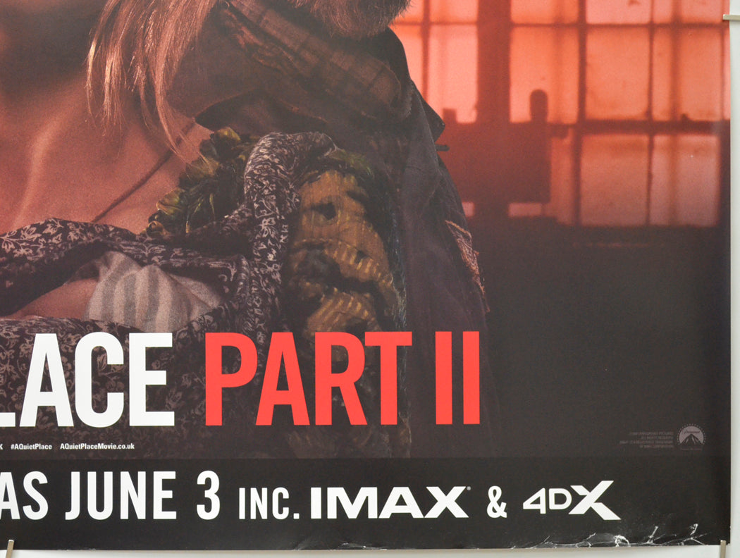 A QUIET PLACE PART II (Bottom Right) Cinema Quad Movie Poster