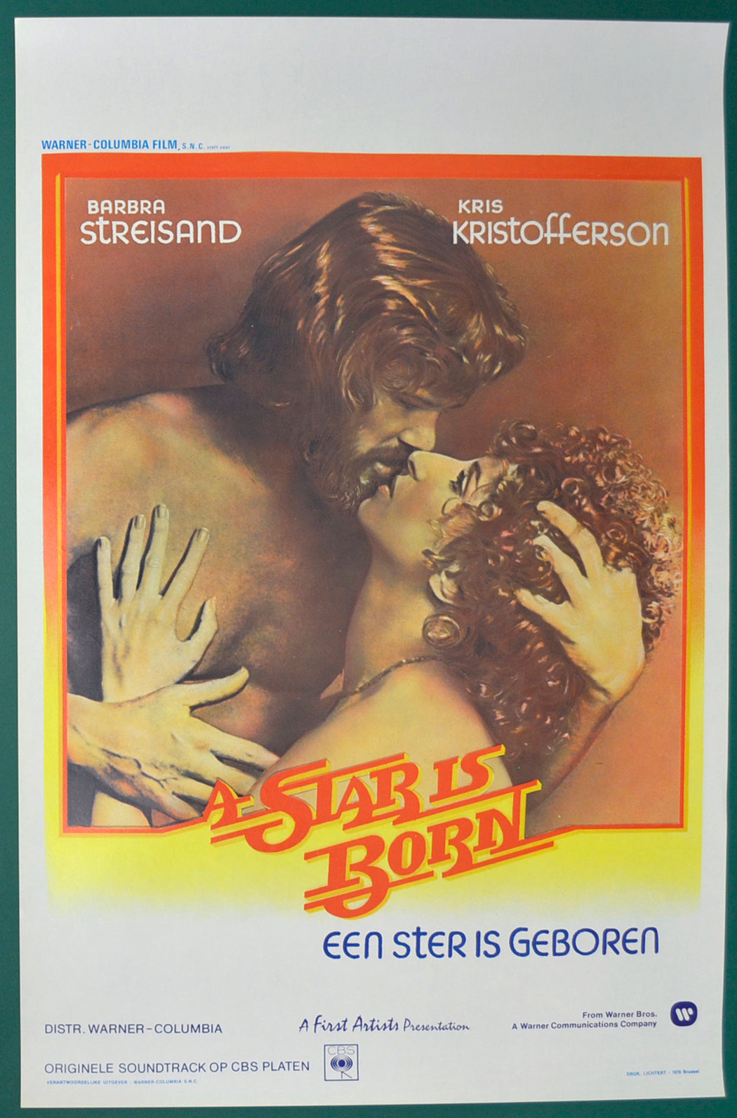 A Star Is Born (Belgian Dutch Title - Een Ster is Gerboren) Original Belgian Poster - Film Poster - Movie Poster