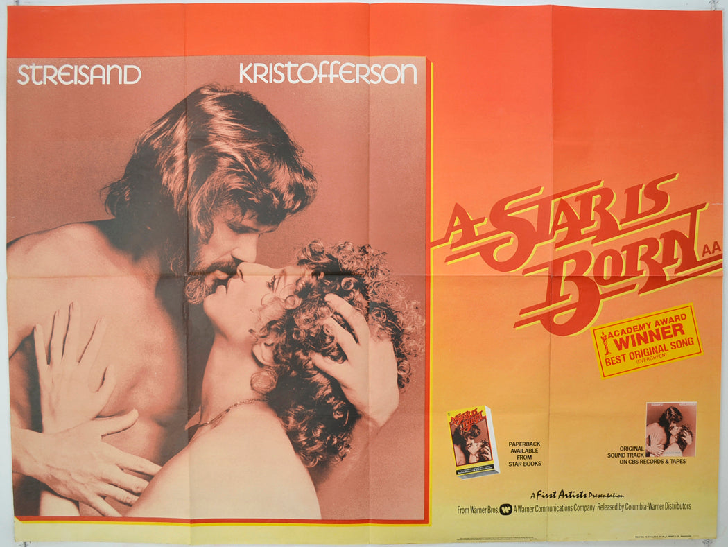 A STAR IS BORN Original Quad Poster - Film Poster - Movie Poster