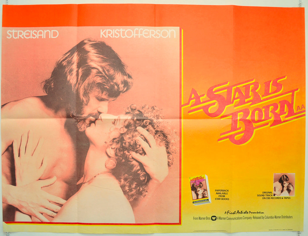 A STAR IS BORN Original Quad Poster - Film Poster - Movie Poster