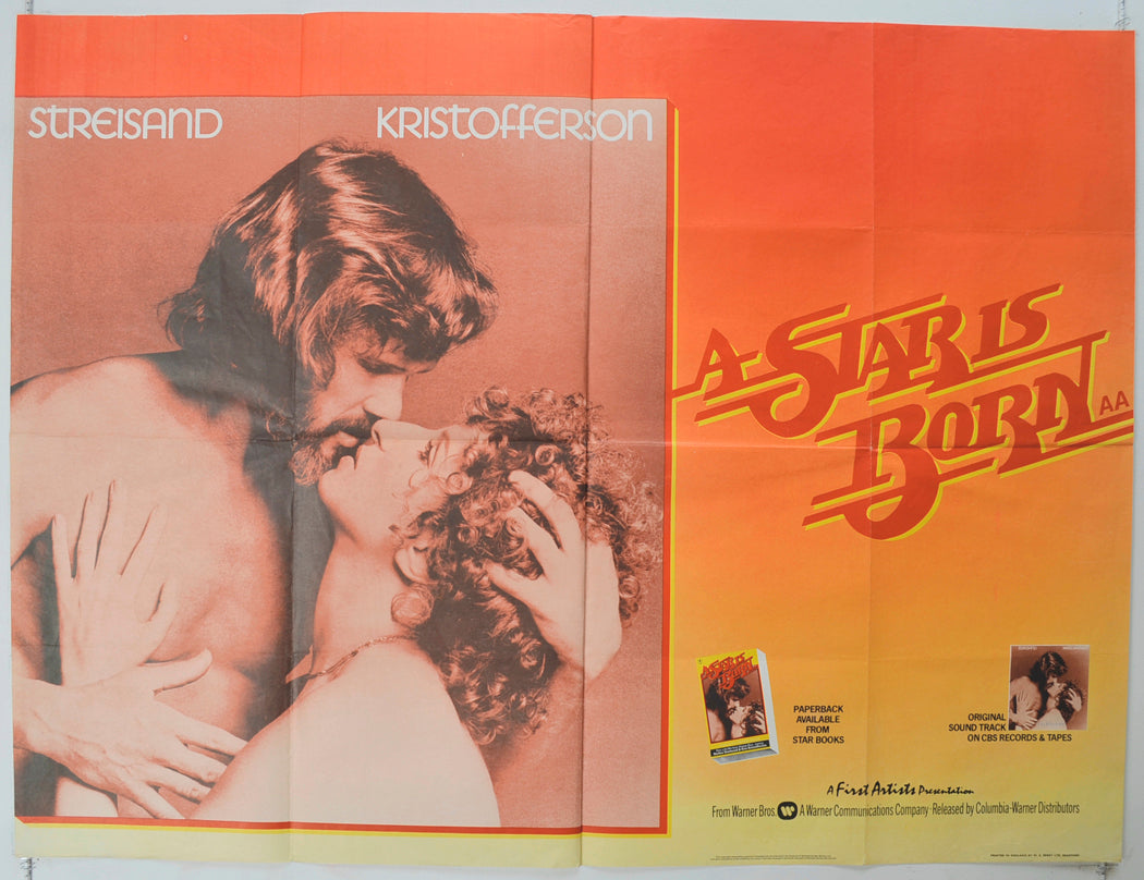 A STAR IS BORN Original Quad Poster - Film Poster - Movie Poster