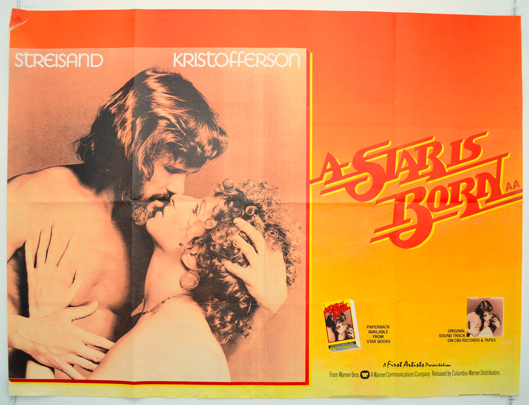 A STAR IS BORN Original Quad Poster - Film Poster - Movie Poster