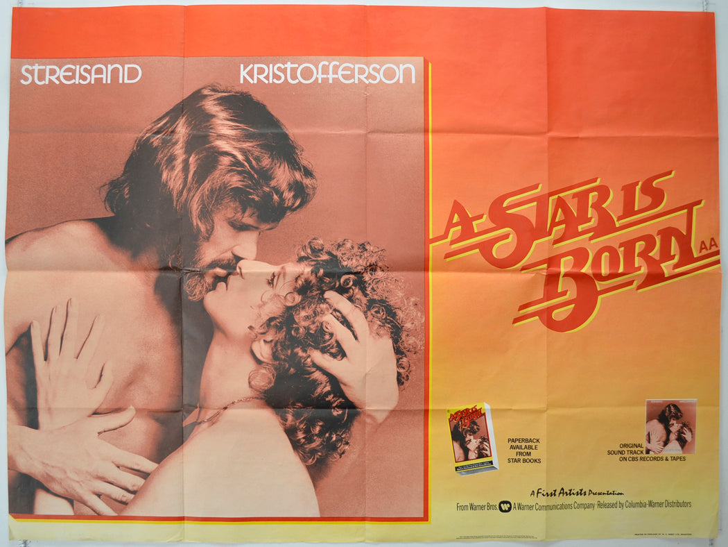 A STAR IS BORN Original Quad Poster - Film Poster - Movie Poster