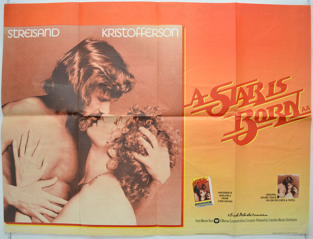A STAR IS BORN Original Quad Poster - Film Poster - Movie Poster