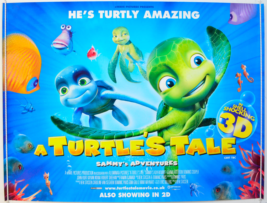 A Turtle's Tale - Sammy's Adventures Original British Quad Poster - Film Poster - Movie Poster