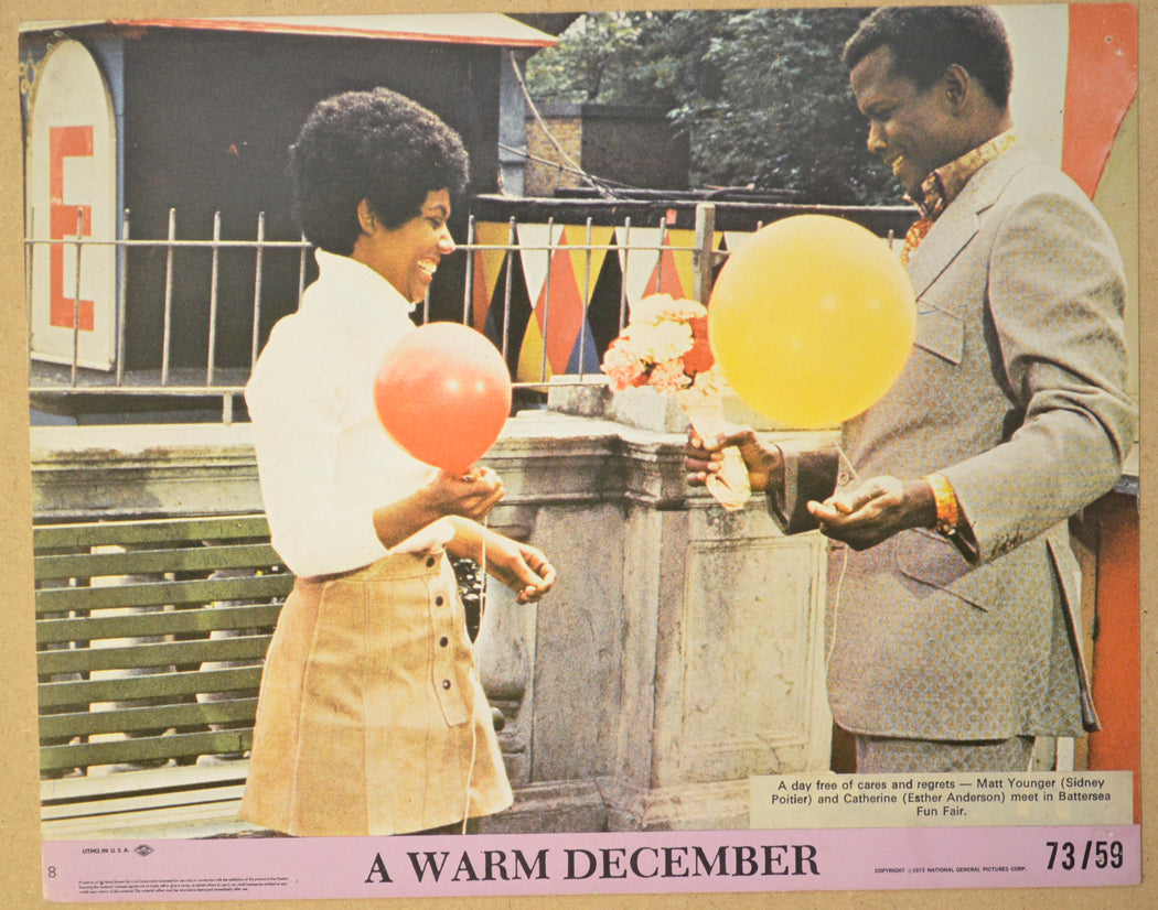 A WARM DECEMBER (Card 8) Cinema Colour FOH Stills / Lobby Cards