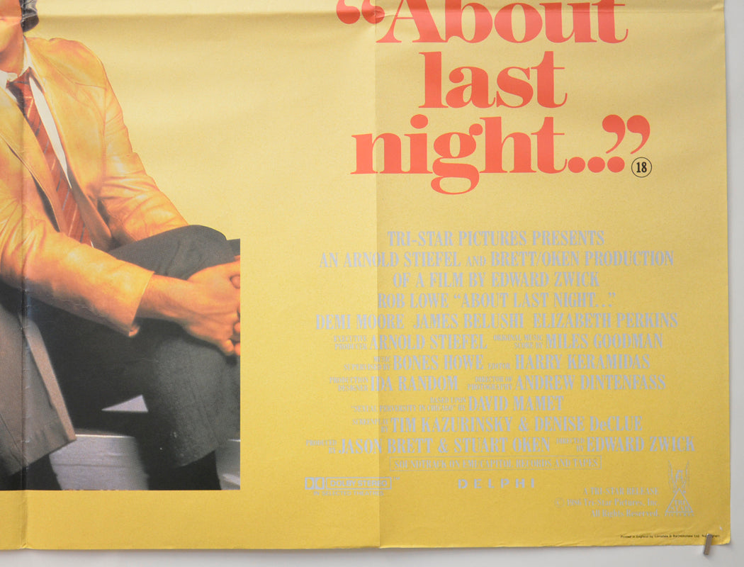 ABOUT LAST NIGHT (Bottom Right) Cinema Quad Movie Poster