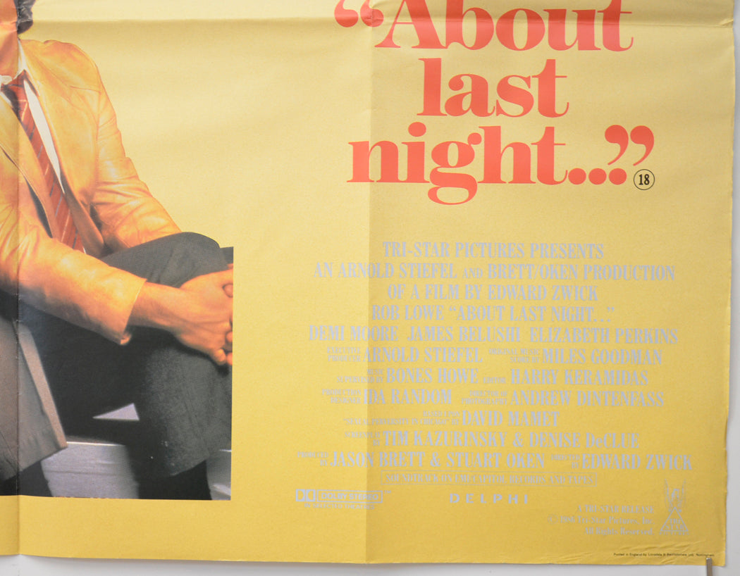 ABOUT LAST NIGHT (Bottom Right) Cinema Quad Movie Poster