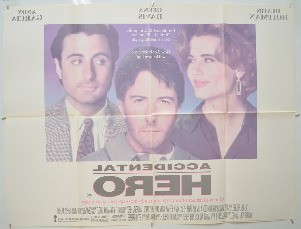 ACCIDENTAL HERO (Back) Cinema Quad Movie Poster