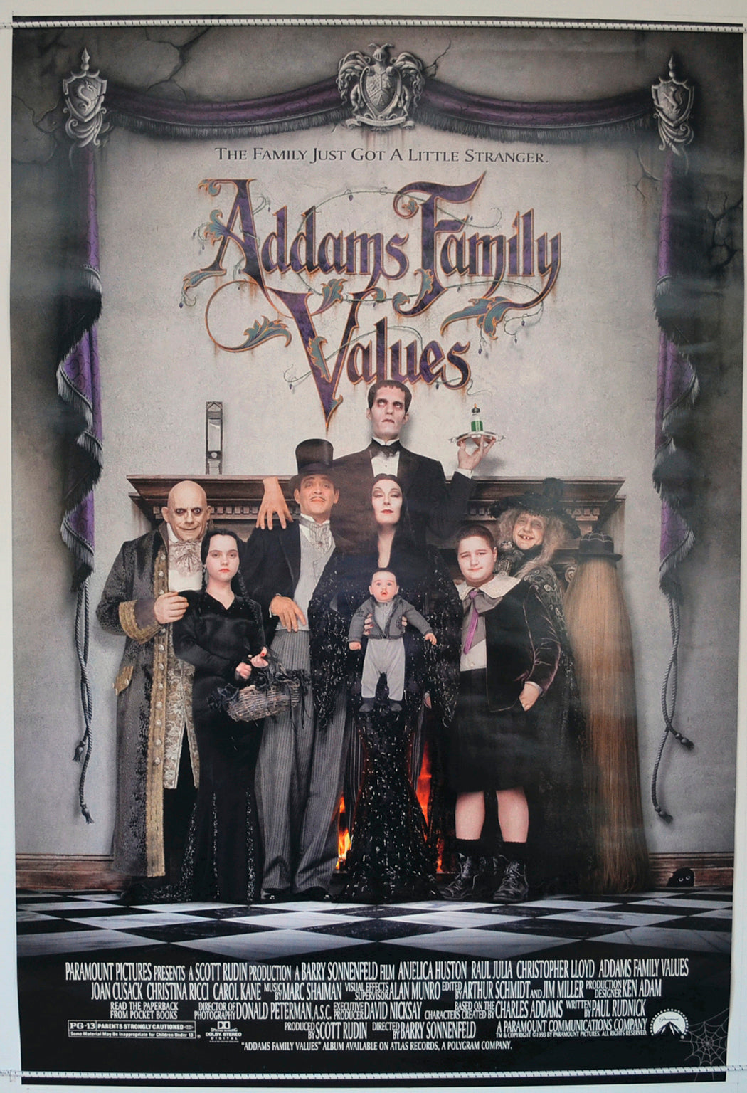 Addams Family Values Original One Sheet Poster - Film Poster - Movie Poster