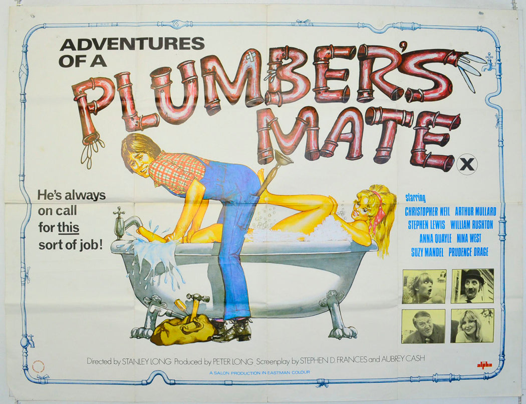 Adventures Of A Plumber's Mate Original British Quad Poster - Film Poster - Movie Poster