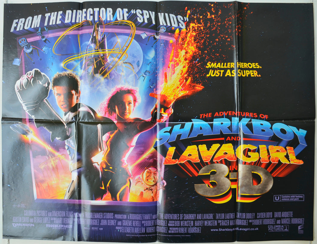The Adventures Of Sharkboy and Lavagirl Original Quad Poster - Film Poster - Movie Poster