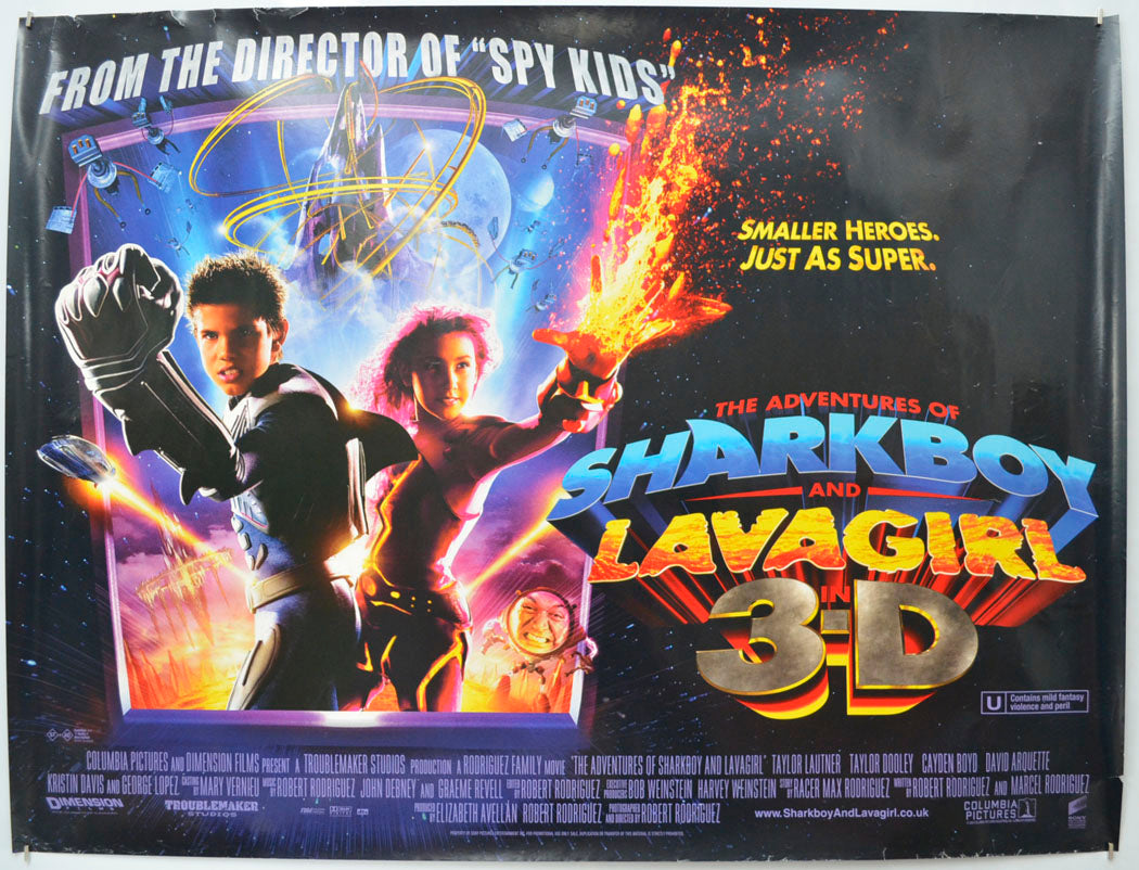 The Adventures Of Sharkboy and Lavagirl Original Quad Poster - Film Poster - Movie Poster