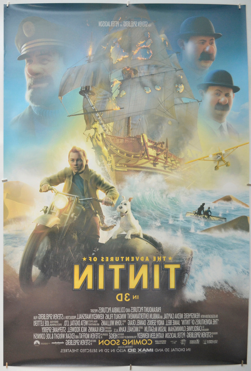 The Adventures Of Tintin (Back) Cinema One Sheet Movie Poster