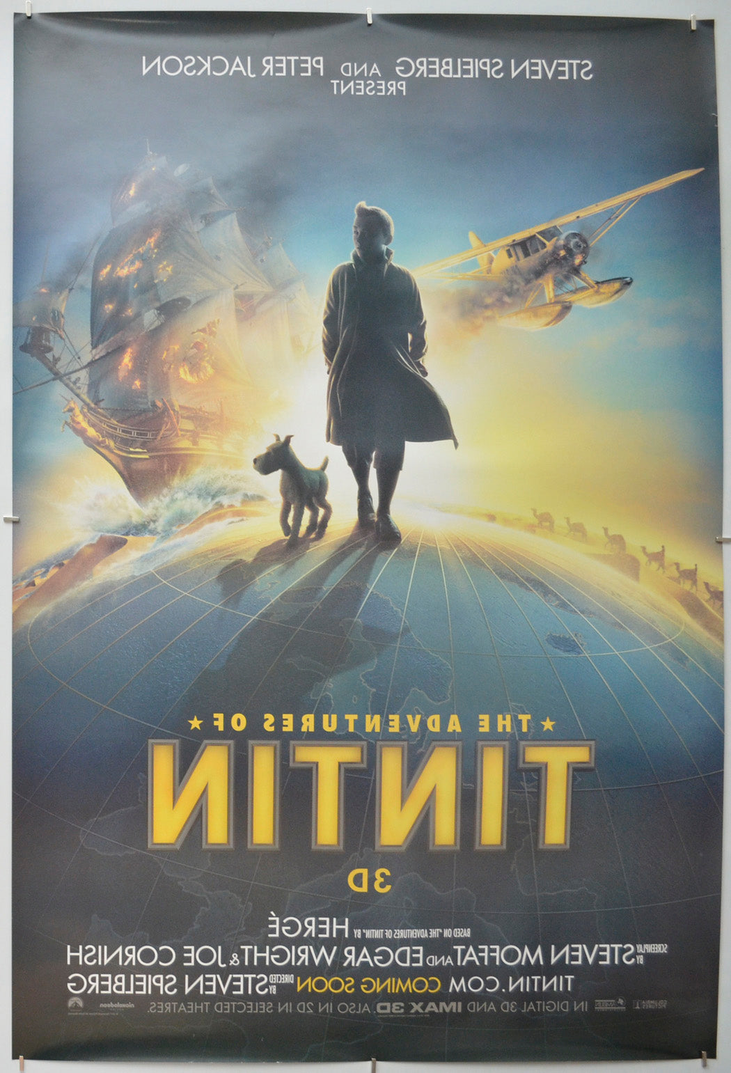 The Adventures Of Tintin (Back) Cinema One Sheet Movie Poster