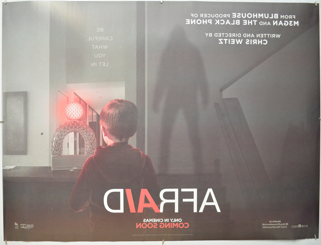 AFRAID (Back Cinema Quad Movie Poster