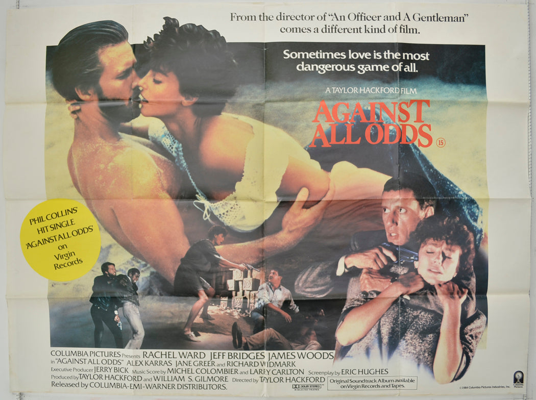 Against All Odds Original Quad Poster - Film Poster - Movie Poster