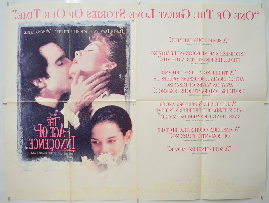 THE AGE OF INNOCENCE (Back) Cinema Quad Movie Poster