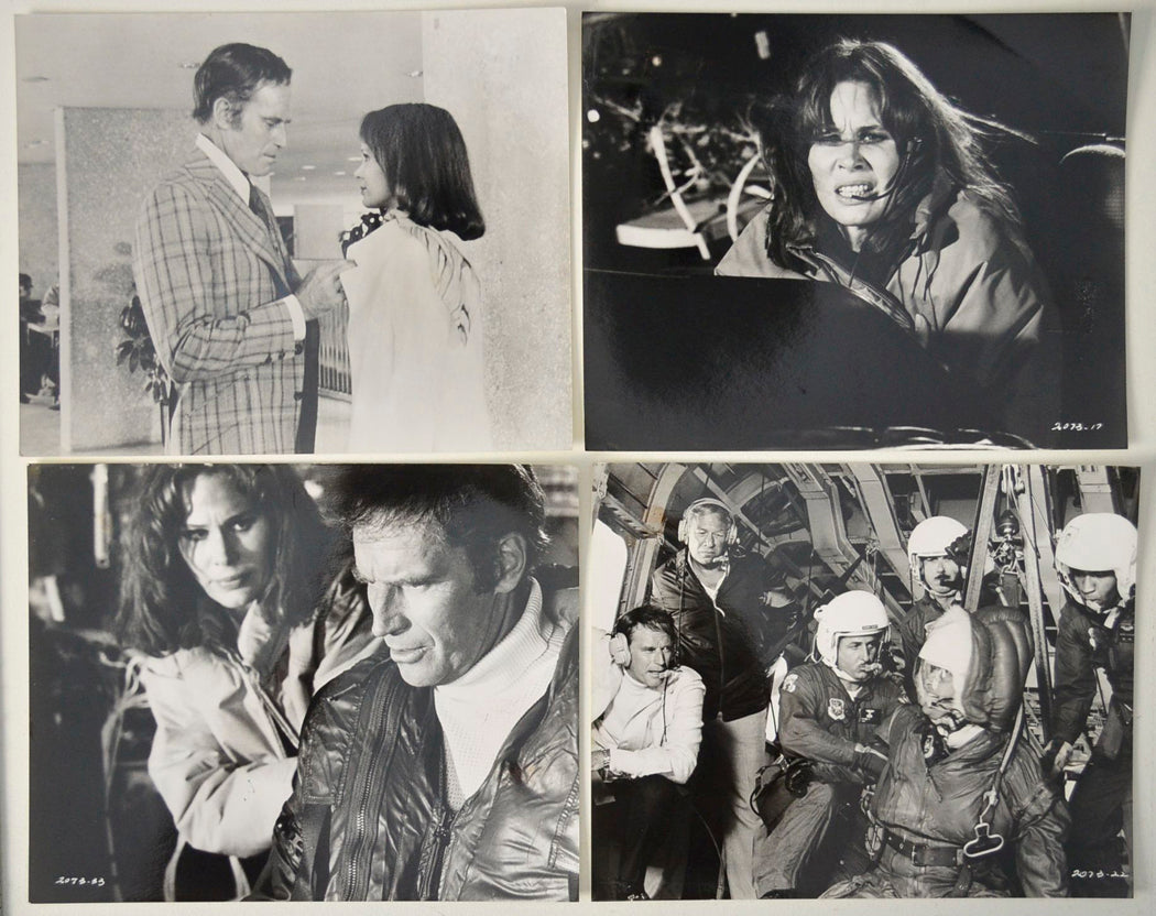 Airport 1975 4 Original Cinema Front Of House (FOH) Black And White Stills – Press Stills – Movie Stills