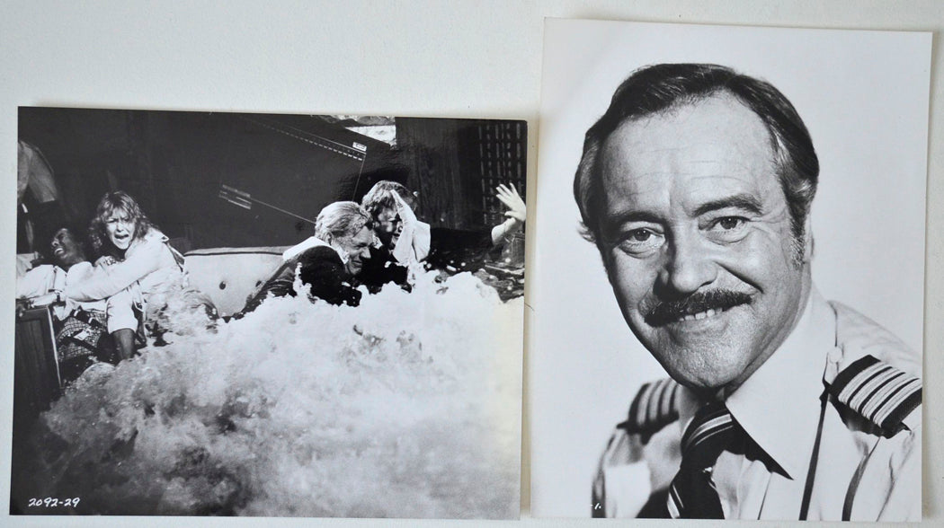 Airport '77 2 Original Cinema Front Of House (FOH) Black And White Stills – Press Stills – Movie Stills