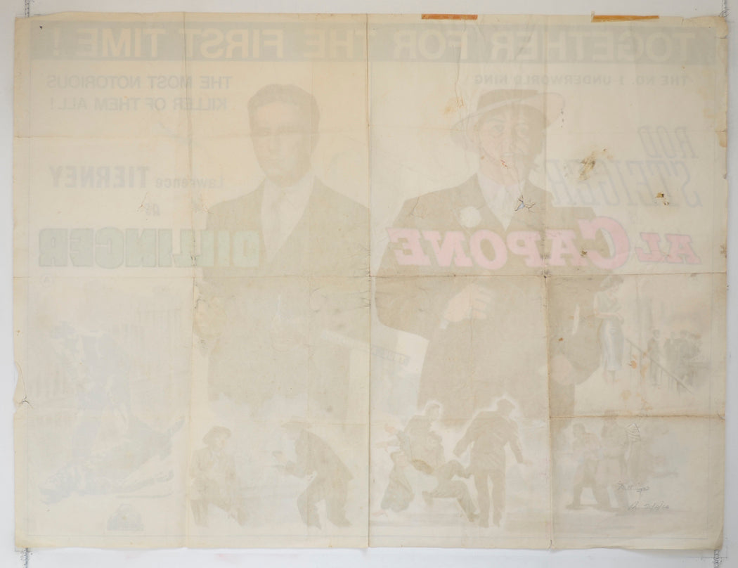 AL CAPONE / DILLINGER (Back) Cinema Quad Movie Poster